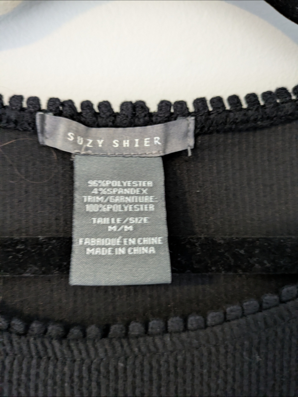 Suzy Shier Black Ribbed Top - Picture 3 of 3